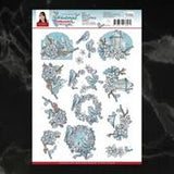 Yvonne Creations Christmas Dreams Birds Decoupage A4 Sheet