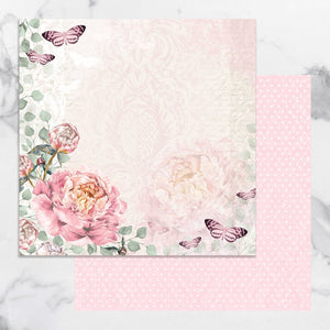 Paper - 12 x 12in Double Sided - Peaceful Peonies Sheet 1 (1pc)