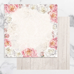 Paper - 12 x 12in Double Sided - Peaceful Peonies Sheet 4 (1pc)
