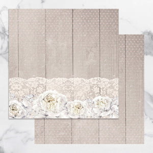 Paper - 12 x 12in Double Sided - Peaceful Peonies Sheet 5 (1pc)