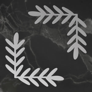 Mini Die - Peaceful Peonies - Cornered Leaves 1 (2pc) - Approx. 48 x 48mm | 1.8 x 1.8in