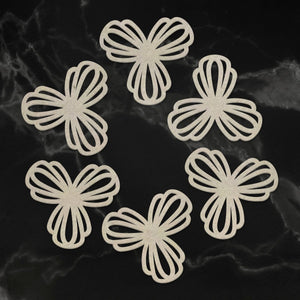 Pre-Order - Chipboard - Peaceful Peonies - Trillium Flowers (6pc) - Approx. 55 x 42mm each