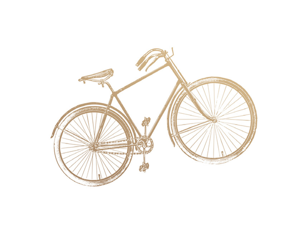 New Adventures - Mini Stamp, Vintage Bicycle