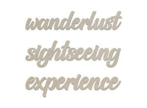 New Adventures - Chipboard set, Wanderlust sentiment