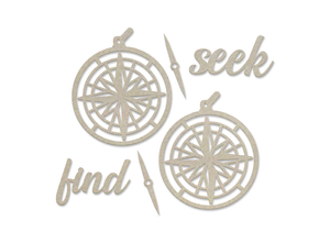 New Adventures - Chipboard set, Seek and Find