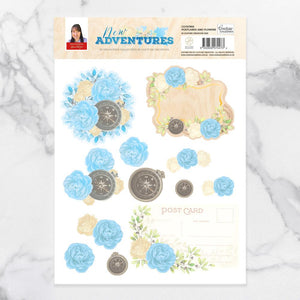 New Adventures - Decoupage Set, Postcards and Flowers
