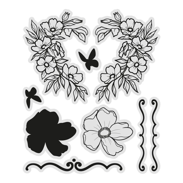 You Go Girl - Stamp Set, Wreathed Florals