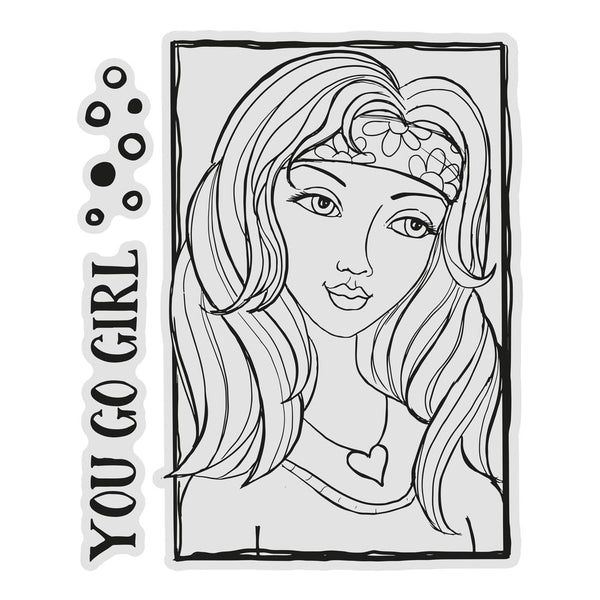 You Go Girl - Stamp Set, Portrait