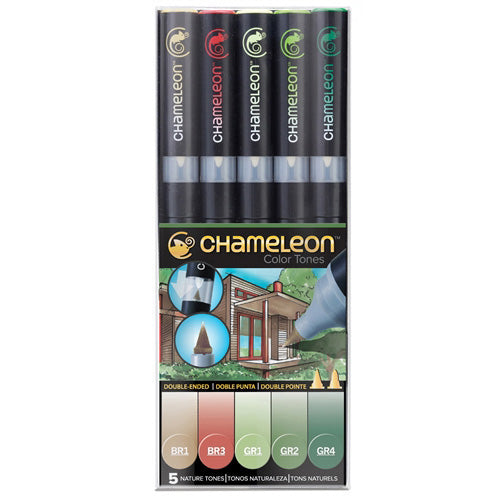 Chameleon Alcohol Pen - 5 Pen Set - Nature Tones