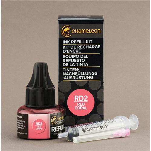 Chameleon Ink Refill 25ml - Red Coral RD2