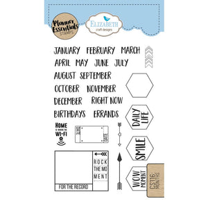 Elizabeth Craft Clear Stamp - Months