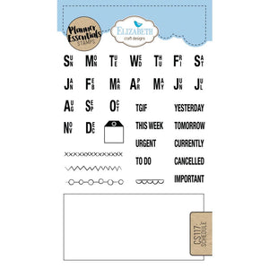 Elizabeth Craft Clear Stamp - Schedule