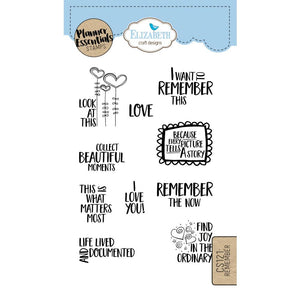 Elizabeth Craft Clear Stamp - Remember