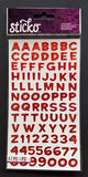 EK Success Stickers - Funhouse Red Metallic Alphanumeric (87 Pcs)