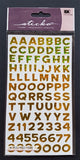 EK Success Stickers - Funhouse Yellow Metallic Alphanumeric (87 Pcs)