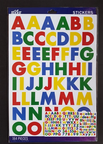 EK Success Stickers - Primary Fut Bold Large Alphanumeric (164 Pcs)