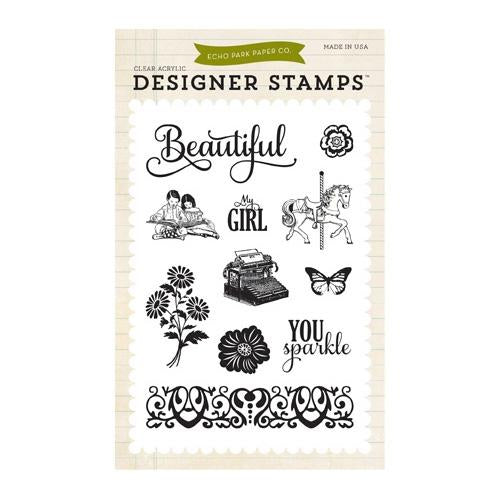 Echo Park - Beautiful Girl 4x6 Stamp - Jack & Jill Girl