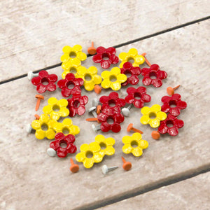 Paper Stud Eyelets Fancy Flowers & Centres Mix 3 48pk WH