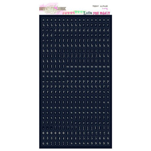 Glitz Love You Madly Teeny Alpha Stickers - Navy