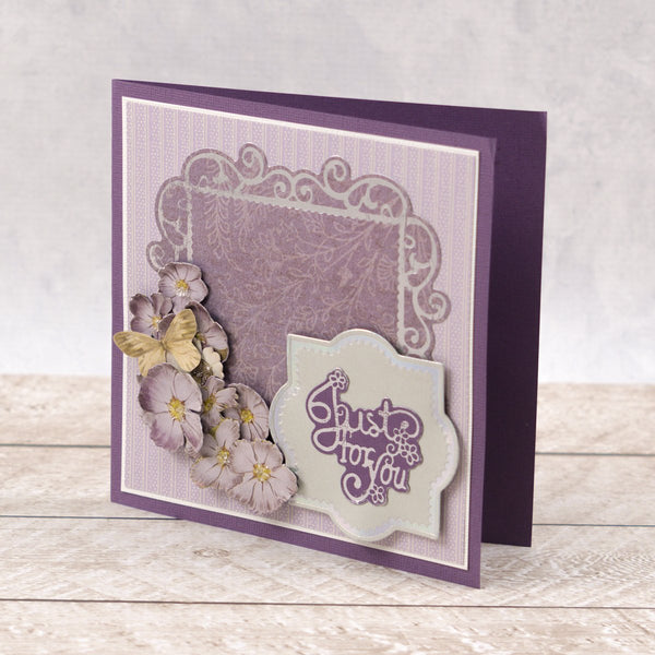 Esthetica Cut, Foil and Emboss Decorative Nesting Die - Just For You Frames