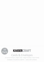 Kaisercraft C6 Card and Envelope Pack (10 pack) | Hobby Craft and Scrap