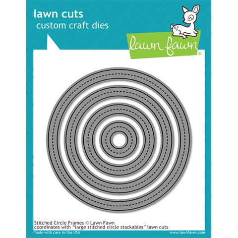 Lawn Fawn Die - Large Stitched Circle Stackables