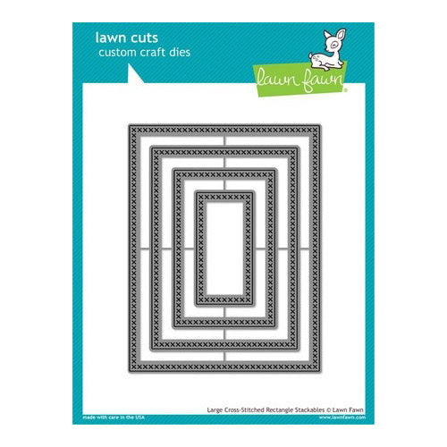 Lawn Fawn Die - Large Cross-Stitched Rectangle Stackables