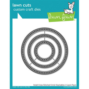 Lawn Fawn Die - Small Cross-Stitched Circle Stackables