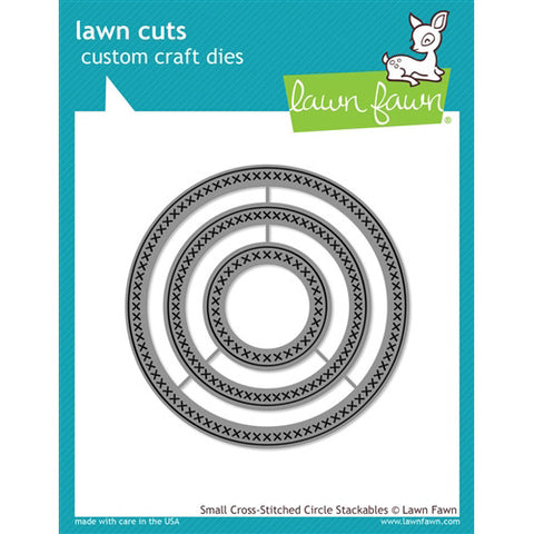 Lawn Fawn Die - Small Cross-Stitched Circle Stackables