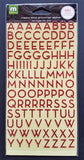 Making Memories Stickers - Shimmer Metro Alpha Red (281 Pcs)