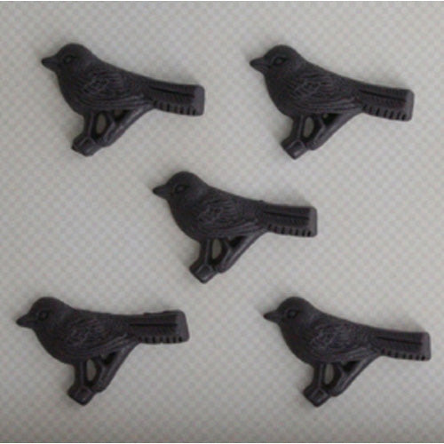 Maya Road - Feathered Friend Resin Embellishments - Smoke