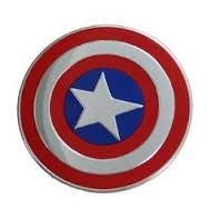 Marvel Licensed Heavy Duty Embossed Metal Sticker - Captain America Shield (2x2)