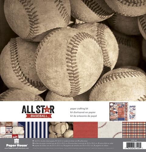Paper House - Paper Crafting - Scrapbooking Kit - Baseball (12x12)