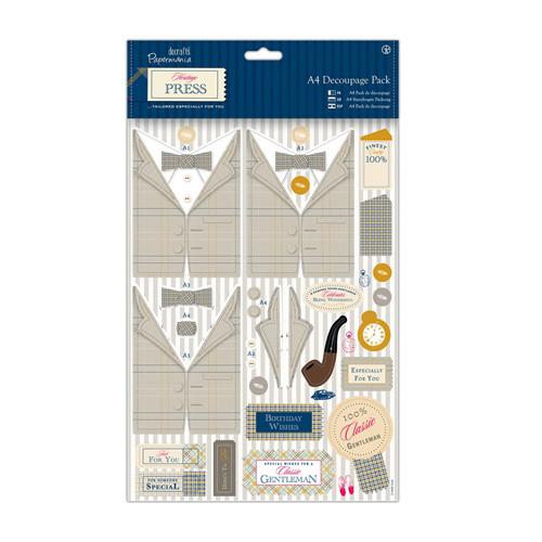 Papermania A4 Decoupage - Heritage Press - Country Gent