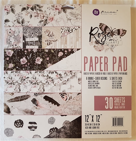 Rose Quartz Paper Pad 12x12 Double Sided (30 sheets)