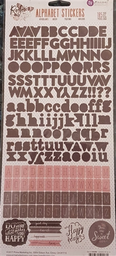Prima Marketing Rose Quartz Collection - Alphabet Stickers (185 pcs)