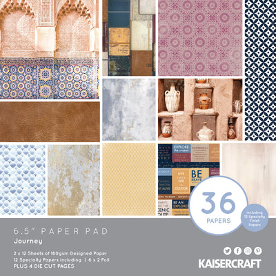 Kaisercraft Journey Collection  - 6.5" Paper Pad
