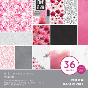 Kaisercraft Magenta Collection  - 6.5" Paper Pad