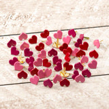 Paper Stud - Cupid Heart Hot colours mix 50 WH