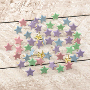Paper Stud - Star Large Mixed Pastel 50pk WH