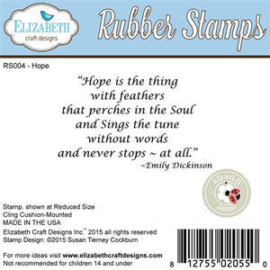 Elizabeth Craft Designs - Cling Stamp - Hope Is