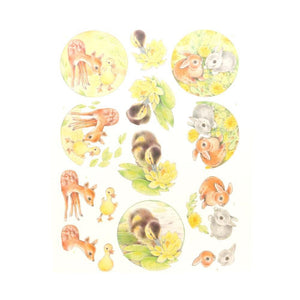Jeanine's Art Young Animals - 3D Diecut Decoupage Push Out Kit, Ducklings and Rabbits