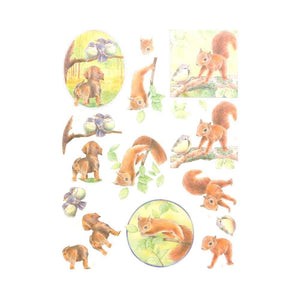 Jeanine's Art Young Animals - 3D Diecut Decoupage Push Out Kit, In the Forest