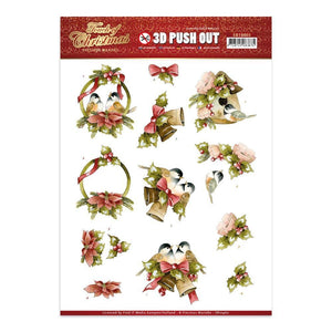 Precious Marieke - Touch of Christmas A4 Decoupage Sheet, Bells and Birds