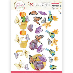 Jeanine's Art - Butterfly Touch 3D Push Out, Orange Butterfly