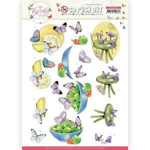Jeanine's Art - Butterfly Touch 3D Push Out, Purple Butterfly
