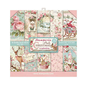 Stamperia 8x8" Paper Pad - Pink Christmas