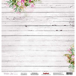 Scrapberry's - Single Sided Patterned Paper - Winter Garden 12x12