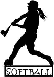 Scrapbook 101 - Laser Diecut Shape - Softball Girl