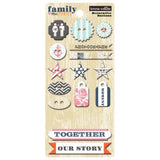 Teresa Collins Designs - Family Stories - Chipboard Buttons